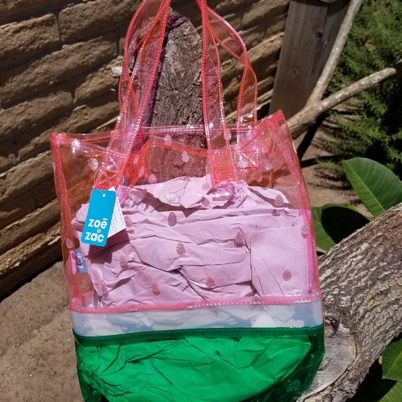 Zie & Zac Handbags - Zoe & Zac Watermelon Bag Summer See Through Plastic Women's Bag New